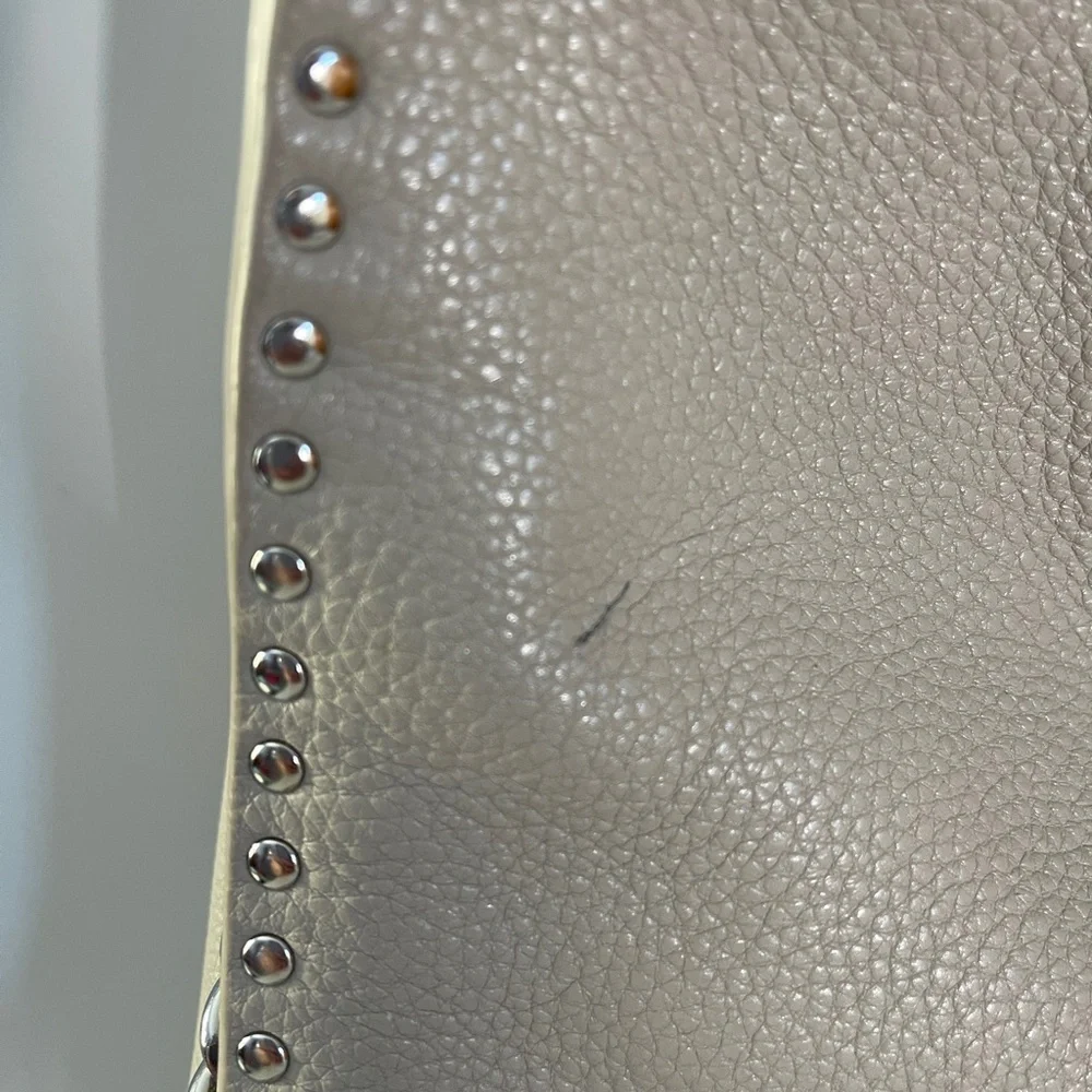 Michael Kors Astor Silver Studded Cement Large leather‎ Hobo